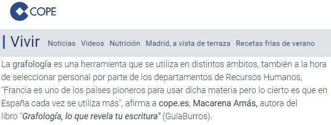 grafología cope